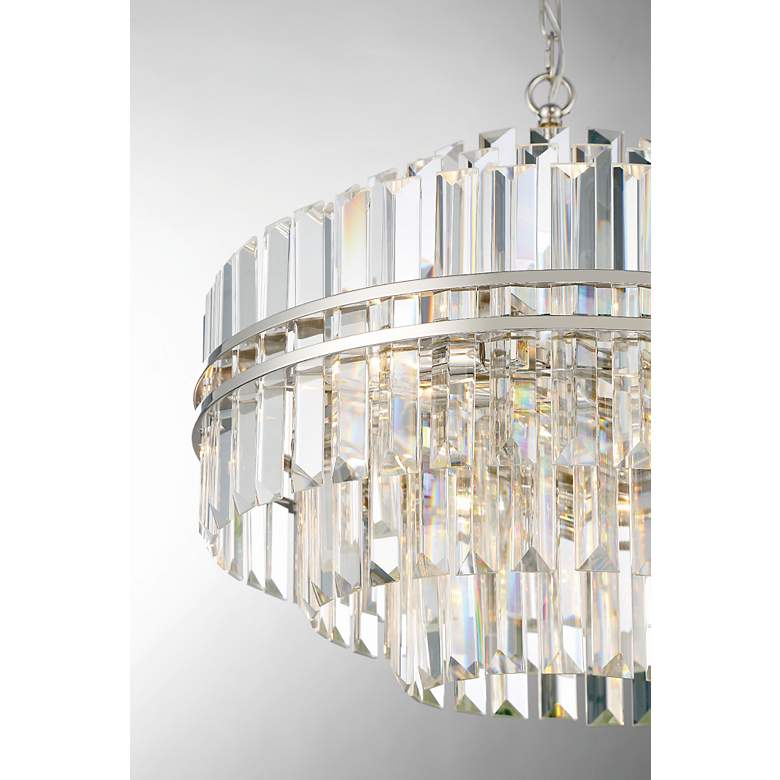 Image 5 Crystorama Hayes 22 inch Wide 12-Light Nickel and Crystal Chandelier more views