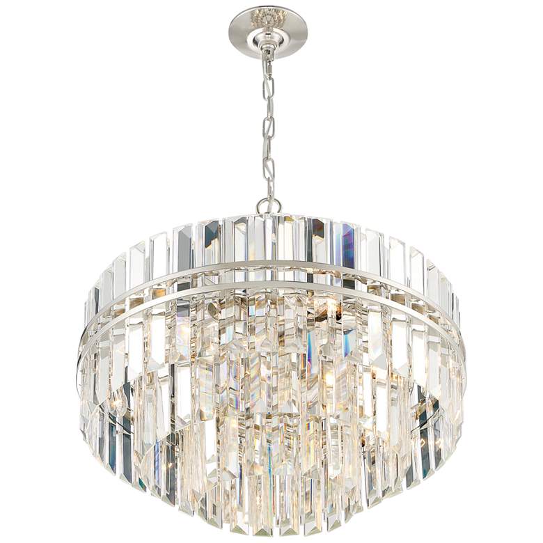 Image 6 Crystorama Hayes 22" Wide 12-Light Nickel and Crystal Chandelier more views