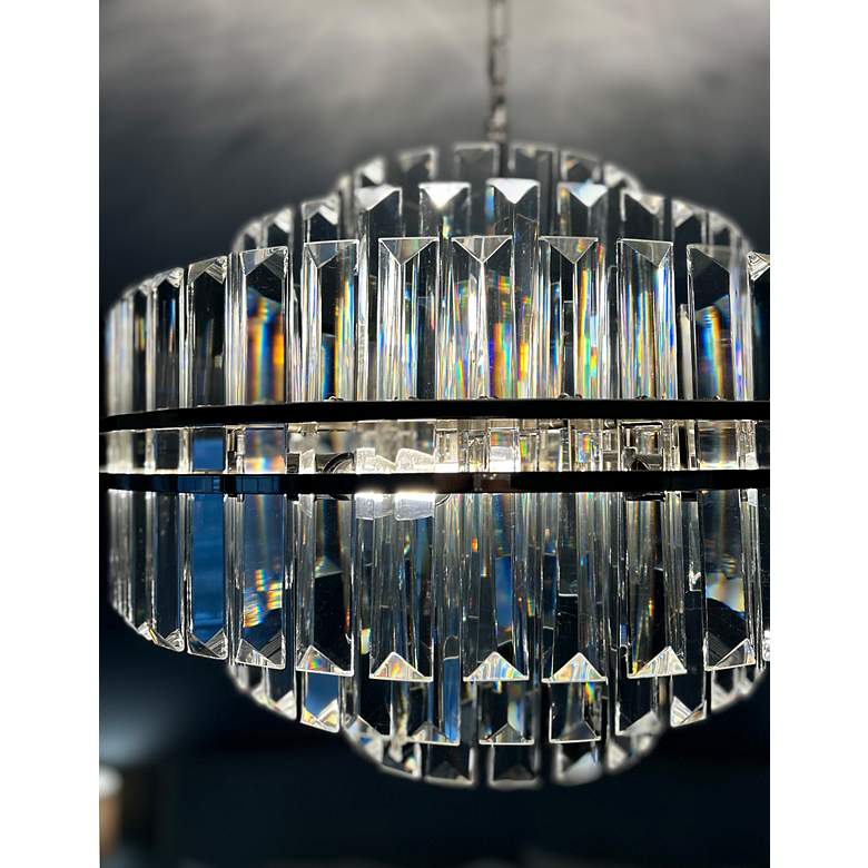 Image 6 Crystorama Hayes 22" Wide 12-Light Nickel and Crystal Chandelier more views