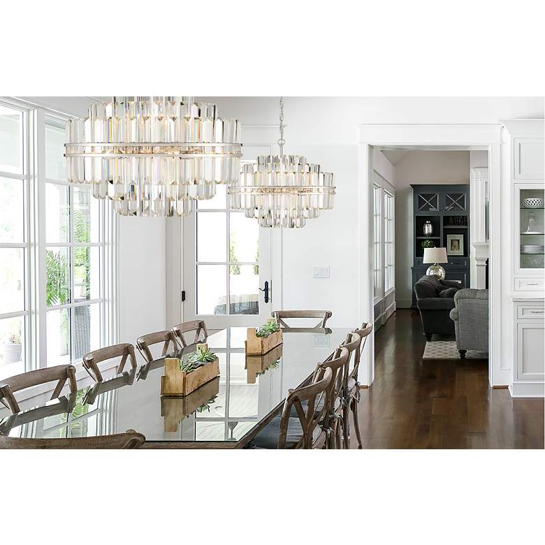 Image 7 Crystorama Hayes 22" Wide 12-Light Nickel and Crystal Chandelier more views