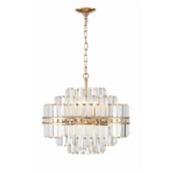 Crystorama Hayes 22" Wide Aged Brass Crystal Chandelier