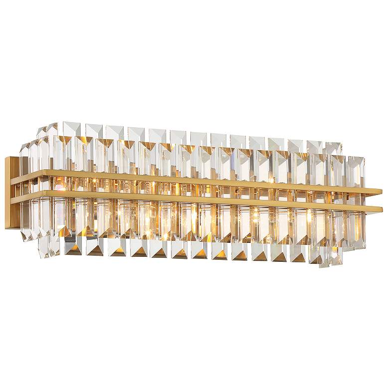Image 2 Crystorama Hayes 23 1/2" Wide Aged Brass 4-Light Bath Light