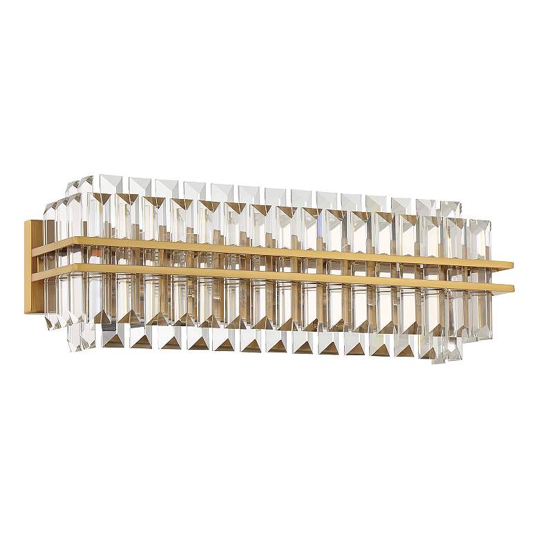 Image 3 Crystorama Hayes 23 1/2" Wide Aged Brass 4-Light Bath Light more views