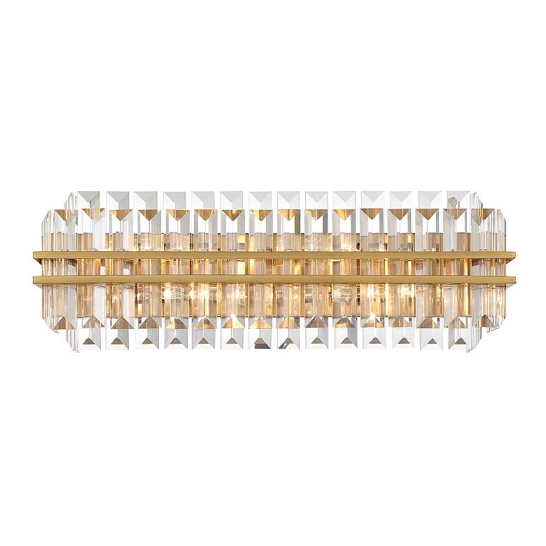 Image 4 Crystorama Hayes 23 1/2" Wide Aged Brass 4-Light Bath Light more views