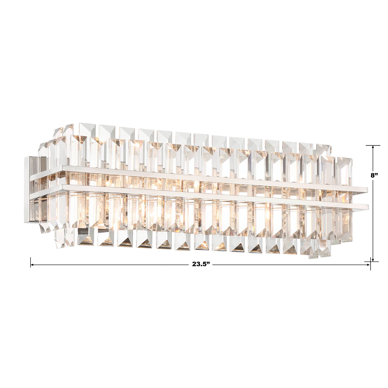 Crystorama Hayes 23 1/2" Wide Polished Nickel 4-Light Bath Light