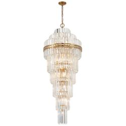 Crystorama Hayes 24" Wide Aged Brass Large Crystal Chandelier