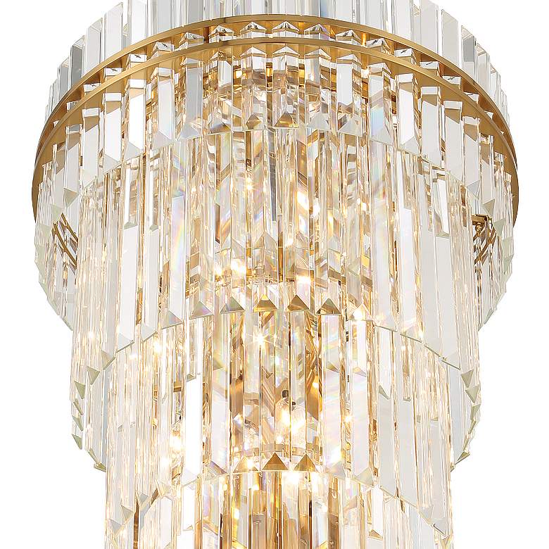 Image 6 Crystorama Hayes 24" Wide Aged Brass Large Crystal Chandelier more views