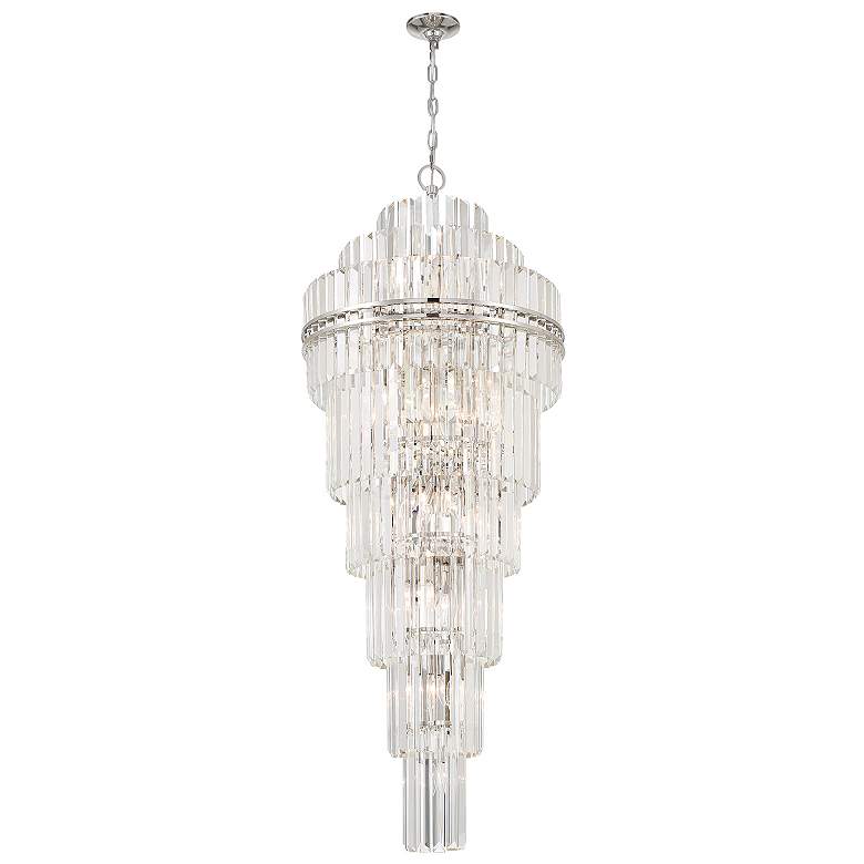 Image 2 Crystorama Hayes 24" Wide Polished Nickel Large Crystal Chandelier