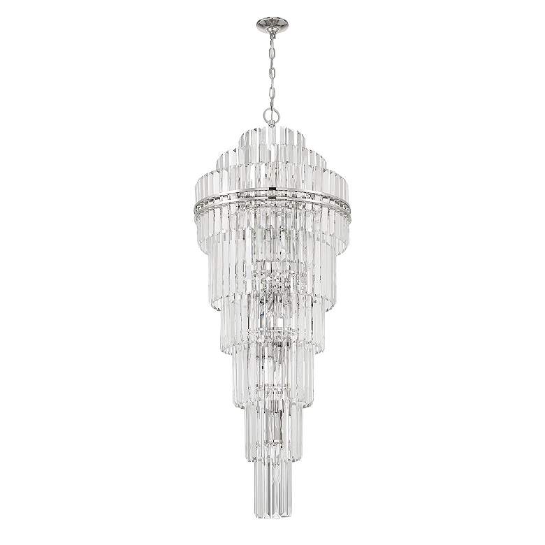 Image 3 Crystorama Hayes 24" Wide Polished Nickel Large Crystal Chandelier more views