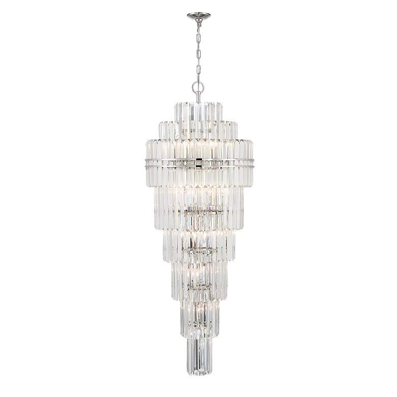 Image 4 Crystorama Hayes 24" Wide Polished Nickel Large Crystal Chandelier more views