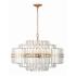 Crystorama Hayes 28" Wide Aged Brass Crystal Chandelier