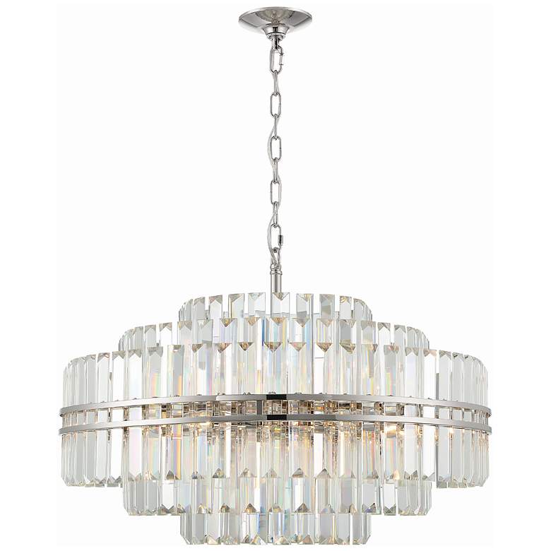 Image 2 Crystorama Hayes 28" Wide Polished Nickel Crystal 16-Light Chandelier