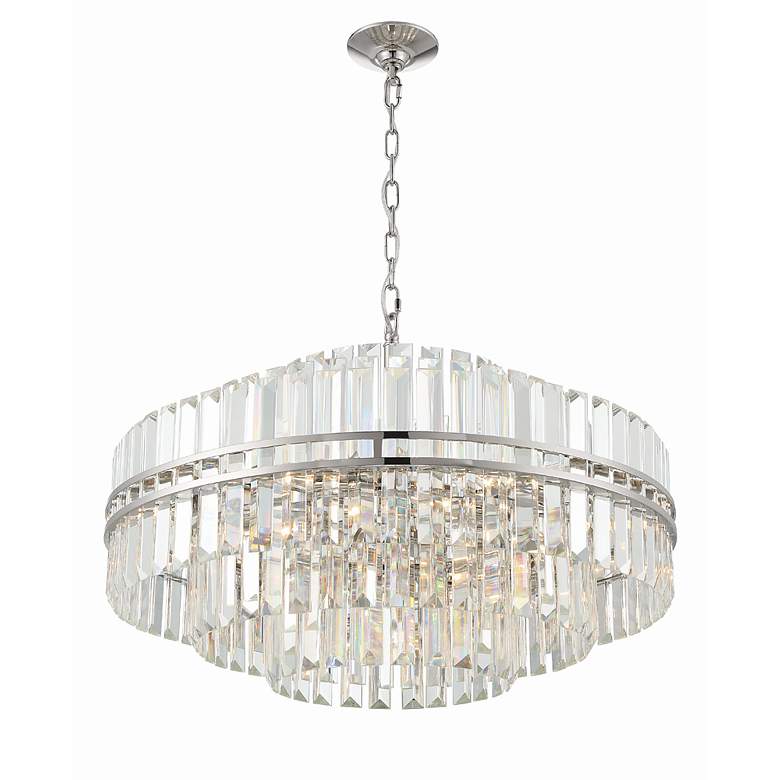 Image 3 Crystorama Hayes 28" Wide Polished Nickel Crystal 16-Light Chandelier more views