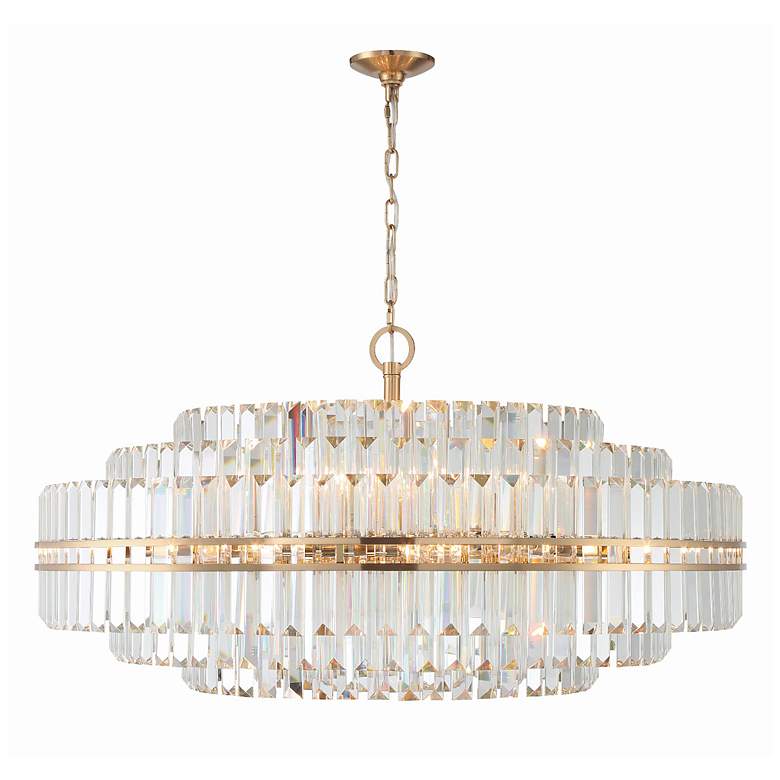 Image 3 Crystorama Hayes 40 1/2" Wide Aged Brass 32-Light Chandelier