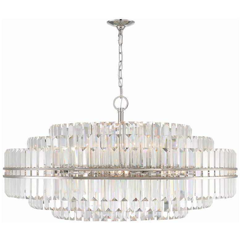 Image 3 Crystorama Hayes 40 1/2" Wide Polished Nickel 32-Light Chandelier