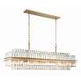 3_Crystorama Hayes 50"W Aged Brass 16-Light Linear Chandelier more views