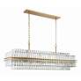 4_Crystorama Hayes 50"W Aged Brass 16-Light Linear Chandelier more views