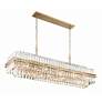 5_Crystorama Hayes 50"W Aged Brass 16-Light Linear Chandelier more views
