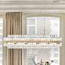 7_Crystorama Hayes 50"W Aged Brass 16-Light Linear Chandelier more views