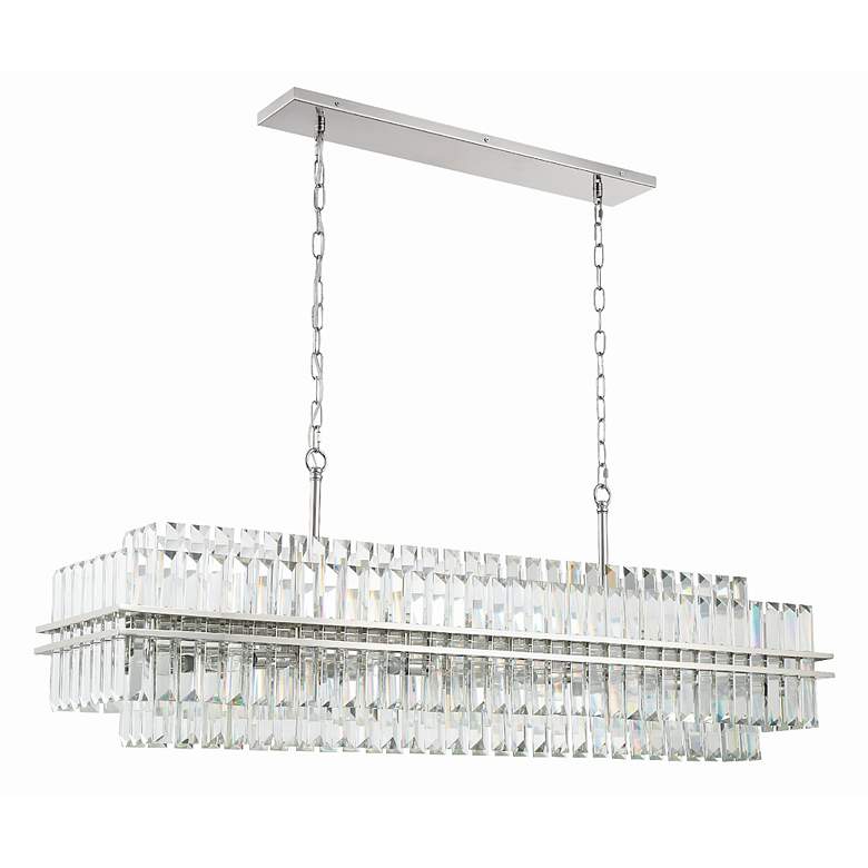 Image 3 Crystorama Hayes 50"W Polished Nickel 16-Light Linear Chandelier more views