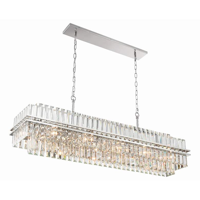 Image 4 Crystorama Hayes 50"W Polished Nickel 16-Light Linear Chandelier more views