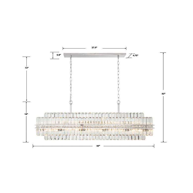 Image 5 Crystorama Hayes 50"W Polished Nickel 16-Light Linear Chandelier more views