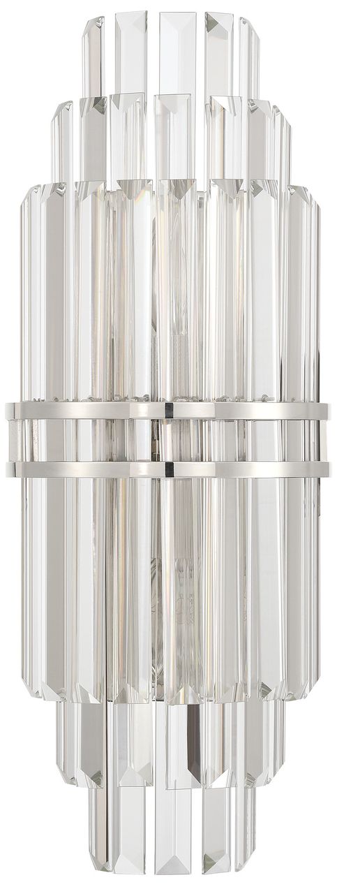 Image 2 Crystorama Hayes 7.5'' Polished Nickel Sconce more views