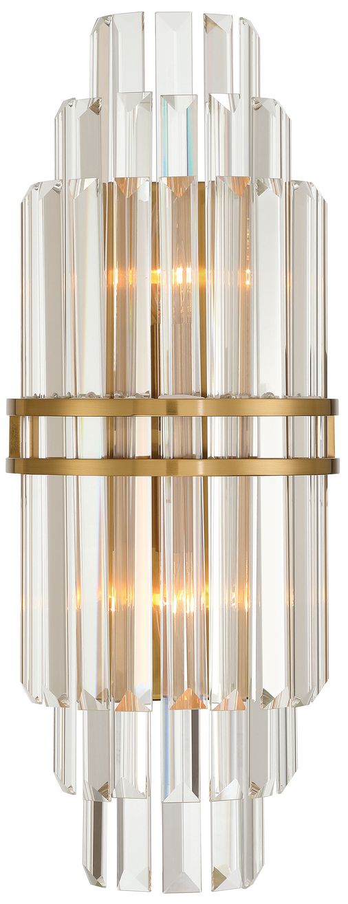 Crystorama Hayes 7.5in.  Aged Brass Scon