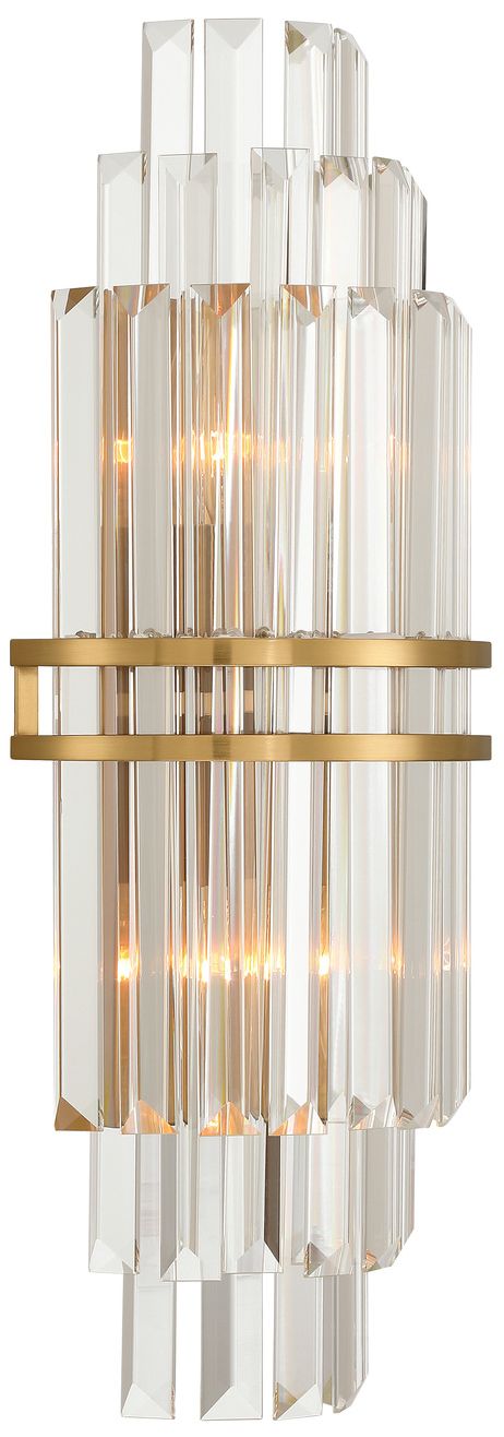 Image 3 Crystorama Hayes 7.5in.  Aged Brass Scon more views