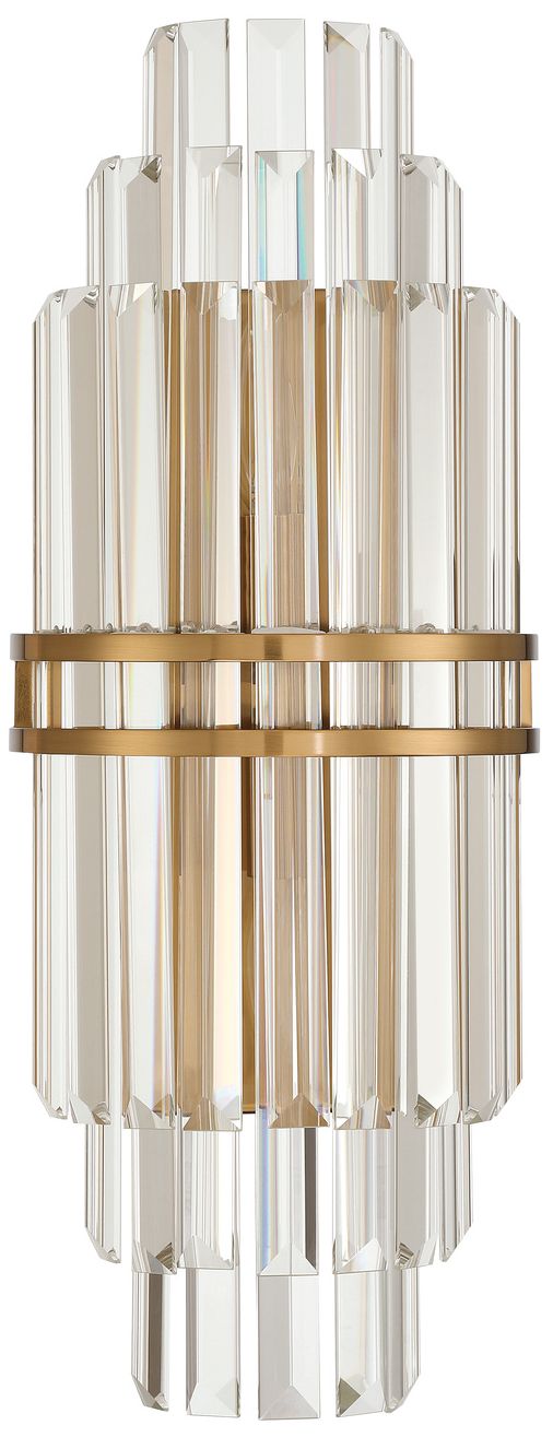 Image 2 Crystorama Hayes 7.5in. Aged Brass Sconce more views