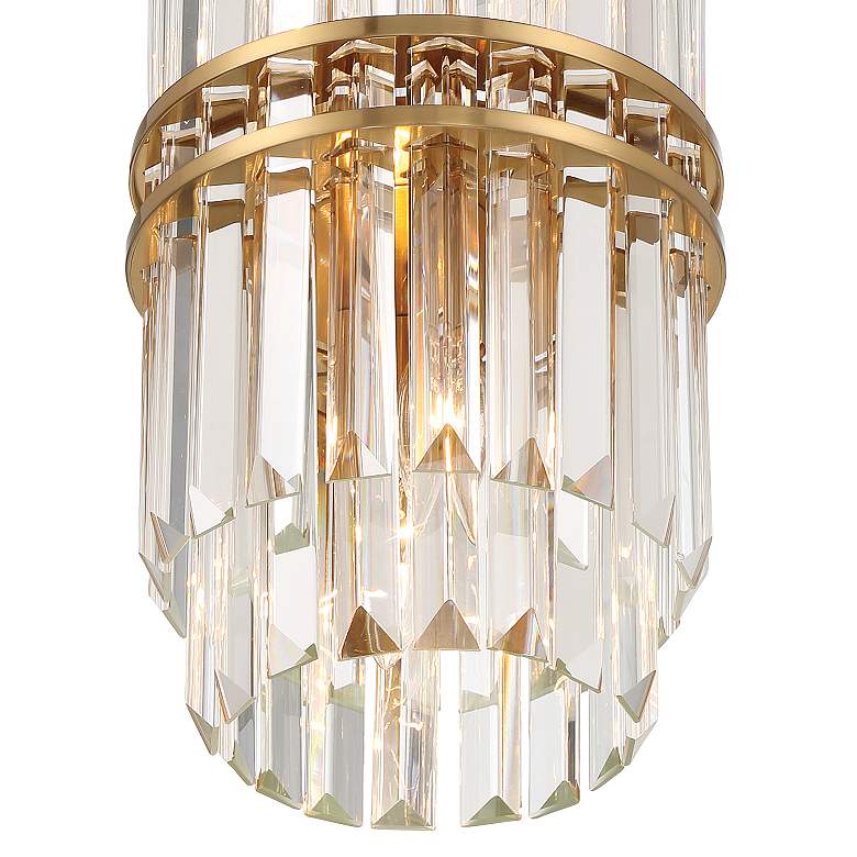 Image 5 Crystorama Hayes 8" Wide Aged Brass 4-Light Mini Pendant Light more views