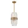 2_Crystorama Hayes 8" Wide Aged Brass and Crystal Pendant Light more views