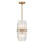 3_Crystorama Hayes 8" Wide Aged Brass and Crystal Pendant Light more views