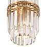 5_Crystorama Hayes 8" Wide Aged Brass and Crystal Pendant Light more views