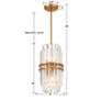 7_Crystorama Hayes 8" Wide Aged Brass and Crystal Pendant Light more views