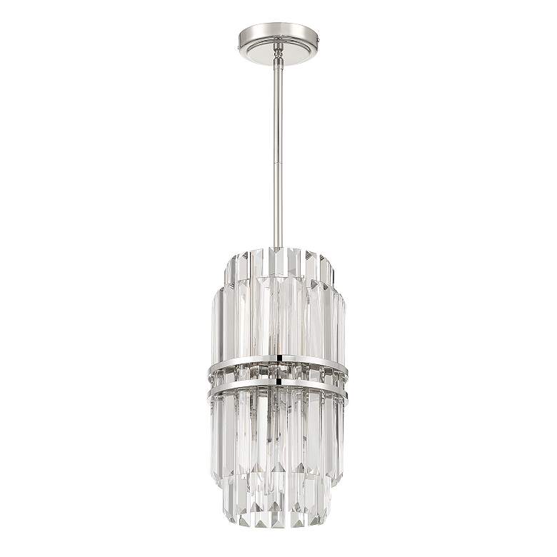 Image 2 Crystorama Hayes 8" Wide Polished Nickel 4-Light Mini Pendant Light more views