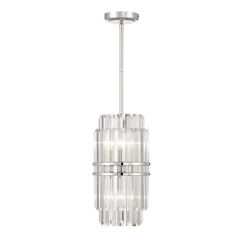Image 3 Crystorama Hayes 8" Wide Polished Nickel 4-Light Mini Pendant Light more views