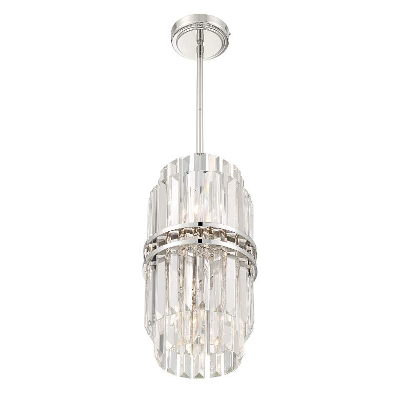 Image 4 Crystorama Hayes 8" Wide Polished Nickel 4-Light Mini Pendant Light more views