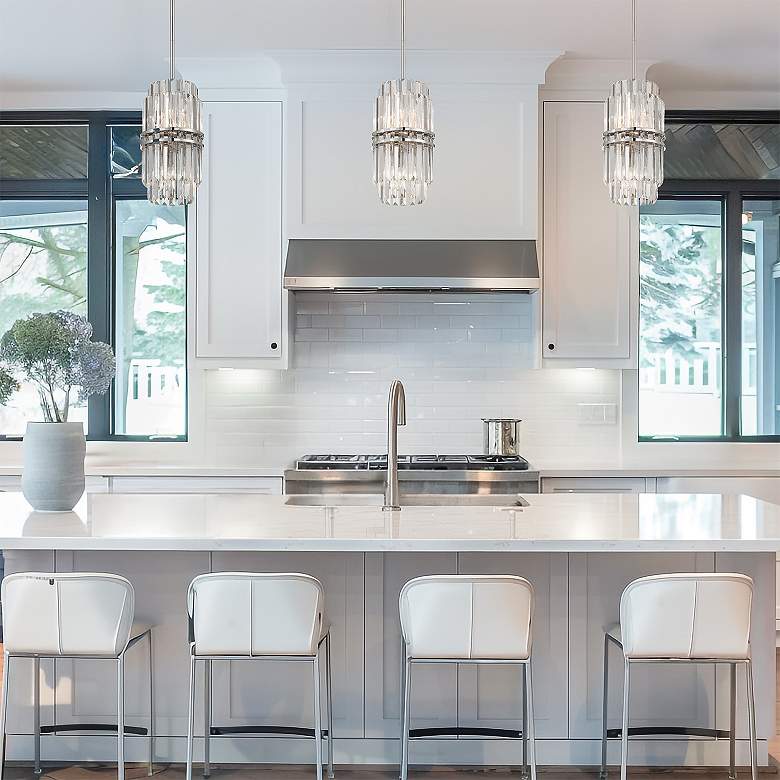 Image 6 Crystorama Hayes 8" Wide Polished Nickel 4-Light Mini Pendant Light more views
