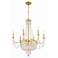 Crystorama Haywood 28" Wide Aged Brass 9-Light Chandelier