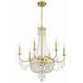 4_Crystorama Haywood 28" Wide Aged Brass 9-Light Chandelier more views