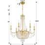 Crystorama Haywood 28" Wide Aged Brass 9-Light Chandelier in scene