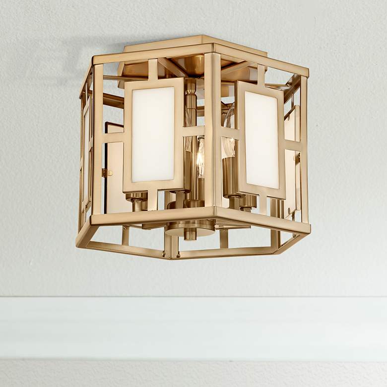 Image 1 Crystorama Hillcrest 12" Wide Vibrant Gold Ceiling Light