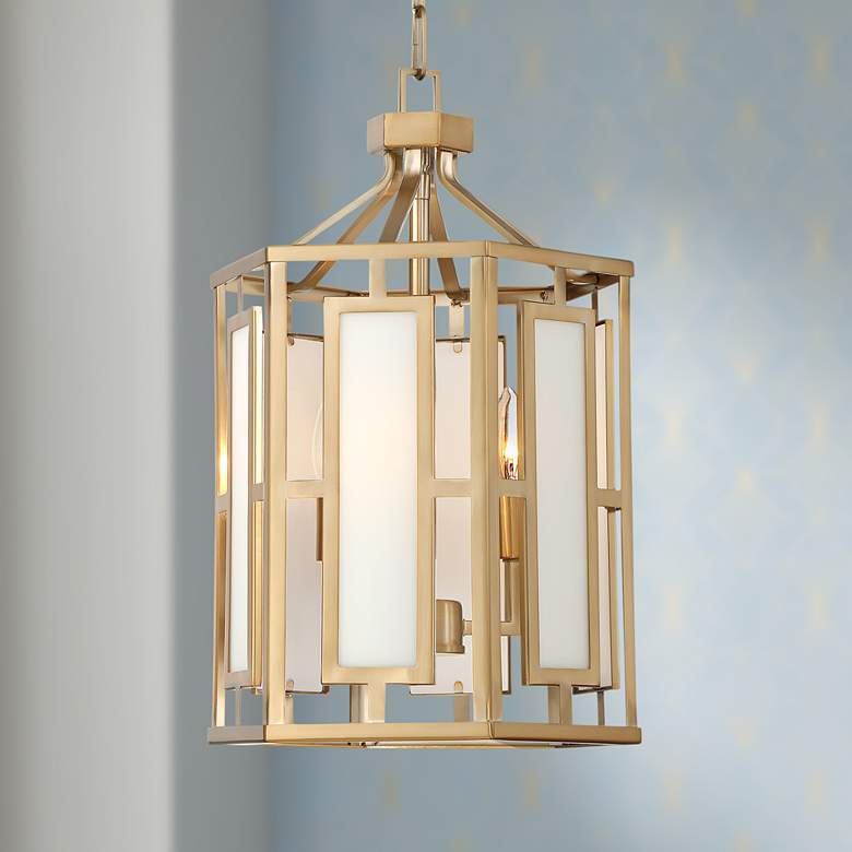 Image 1 Crystorama Hillcrest 12" Wide Vibrant Gold Mini Chandelier