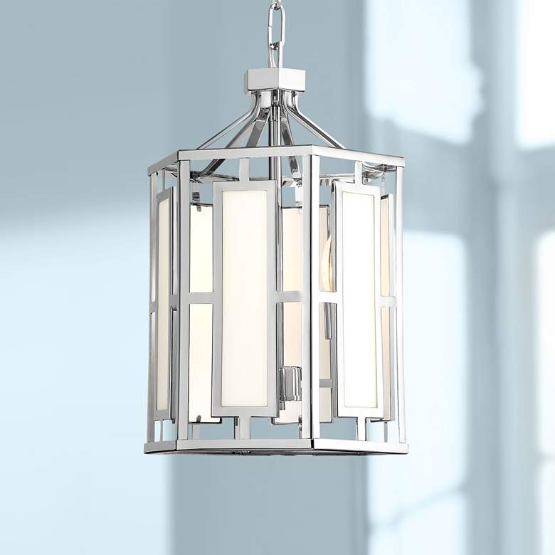 Image 1 Crystorama Hillcrest 12"W Polished Nickel Mini Chandelier