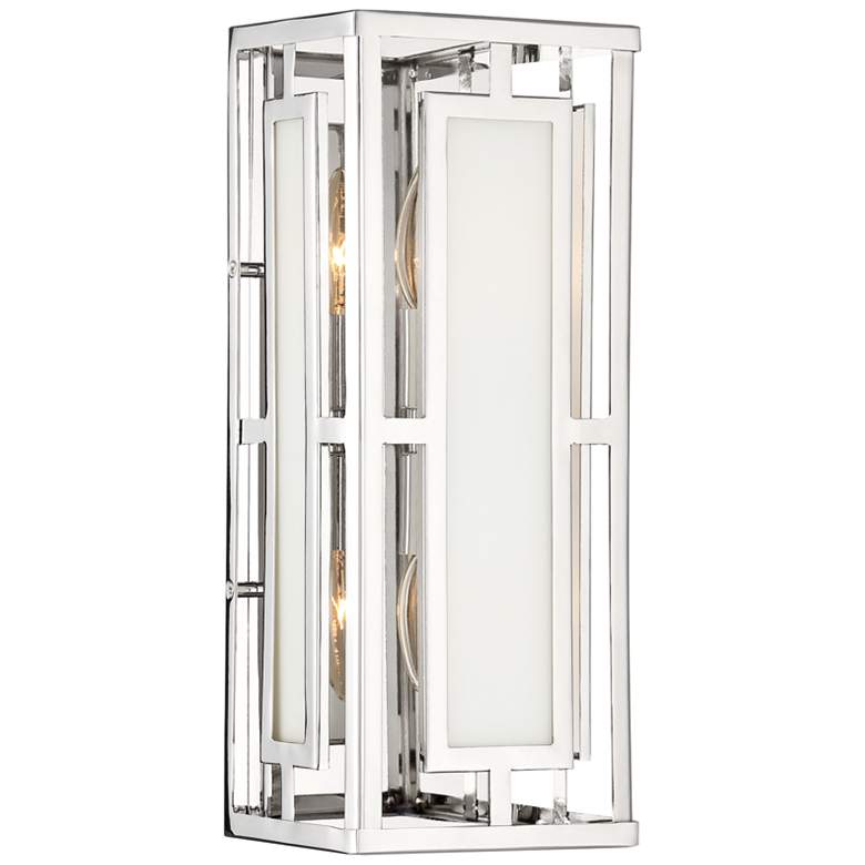 Image 1 Crystorama Hillcrest 15 inch High Polished Nickel Wall Sconce