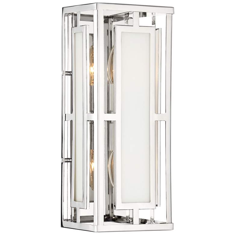 Image 1 Crystorama Hillcrest 15" High Polished Nickel Wall Sconce