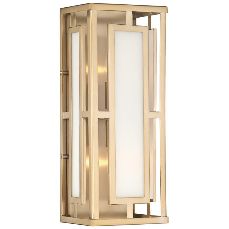 Image 1 Crystorama Hillcrest 15" High Vibrant Gold Wall Sconce