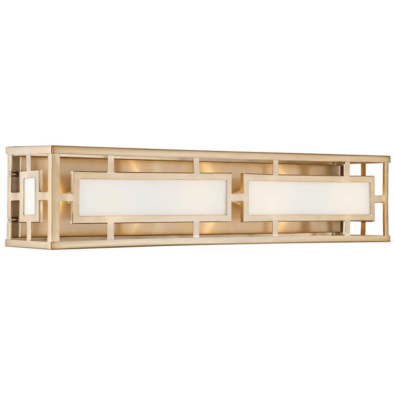 Image 1 Crystorama Hillcrest 28 1/4 inch Wide Vibrant Gold Bath Light