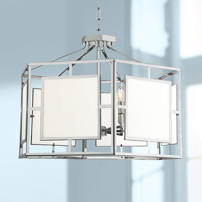 Image 1 Crystorama Hillcrest 28" Wide Polished Nickel Chandelier